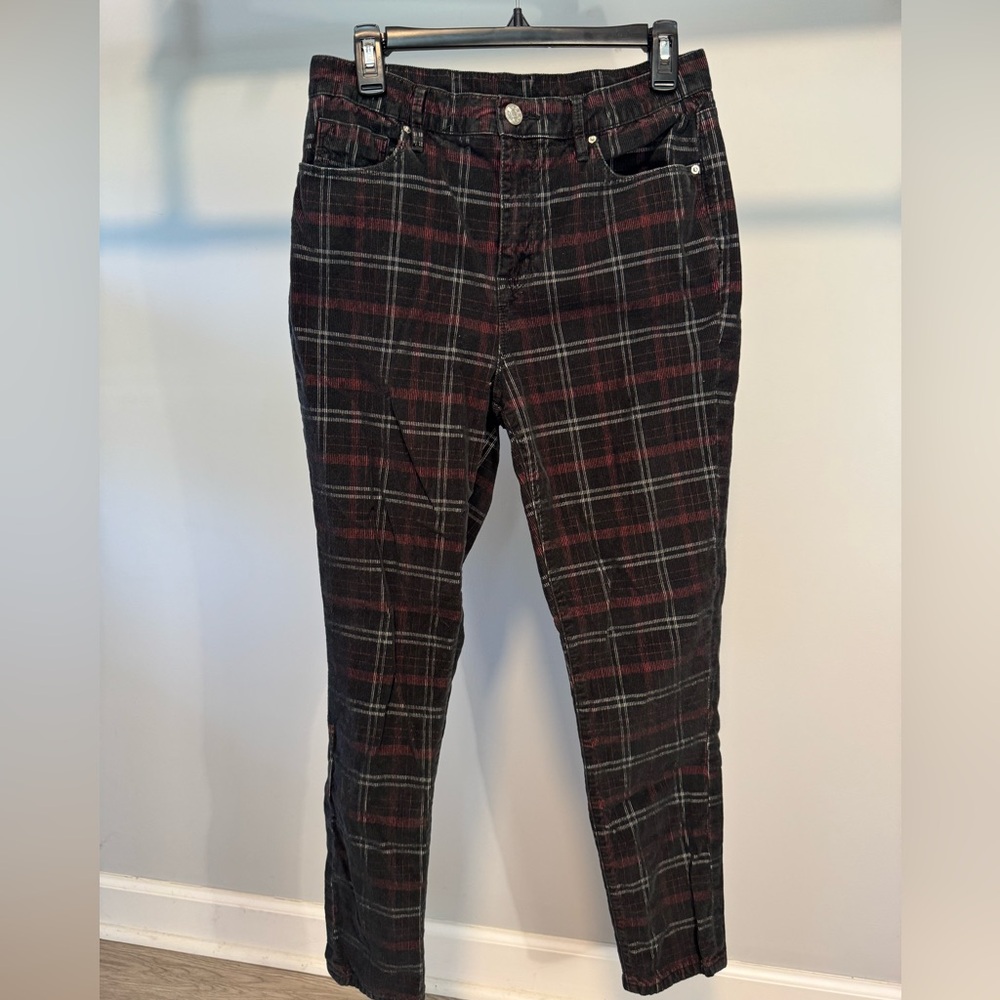 BDG Black and Red Plaid High-Rise Pants
